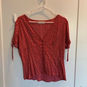 Urban Outfitters red flower blouse